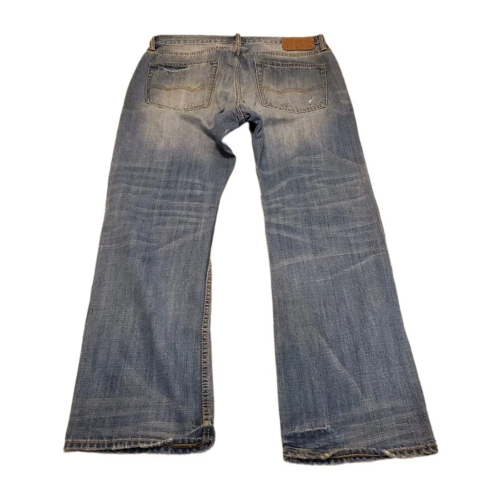 American Eagle Outfitters Original Boot Mens Jeans Distressed Denim Fits 34x30*